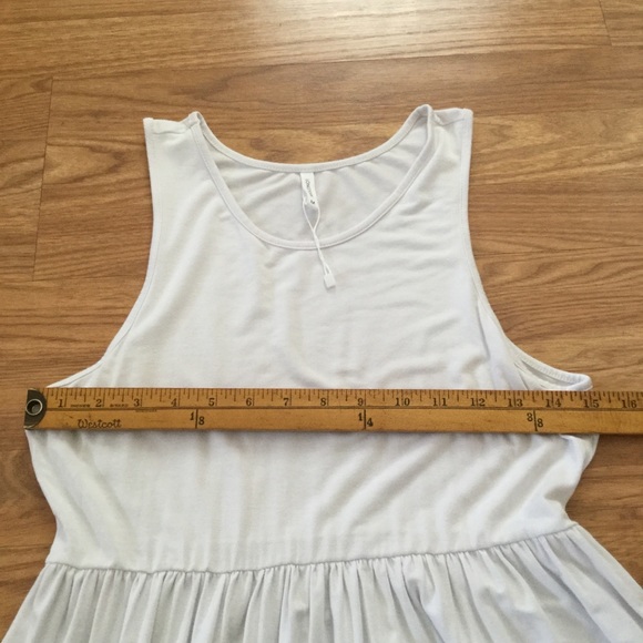 LONGYUAN White Sun Tank Dress Size M - Picture 4 of 10